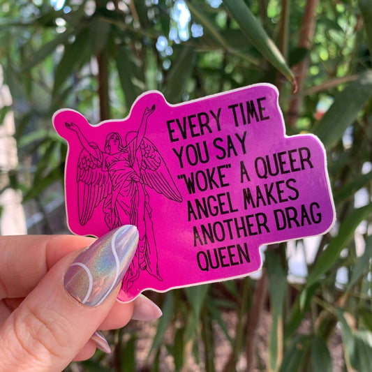 Woke Queer Angel Drag Queen Sticker