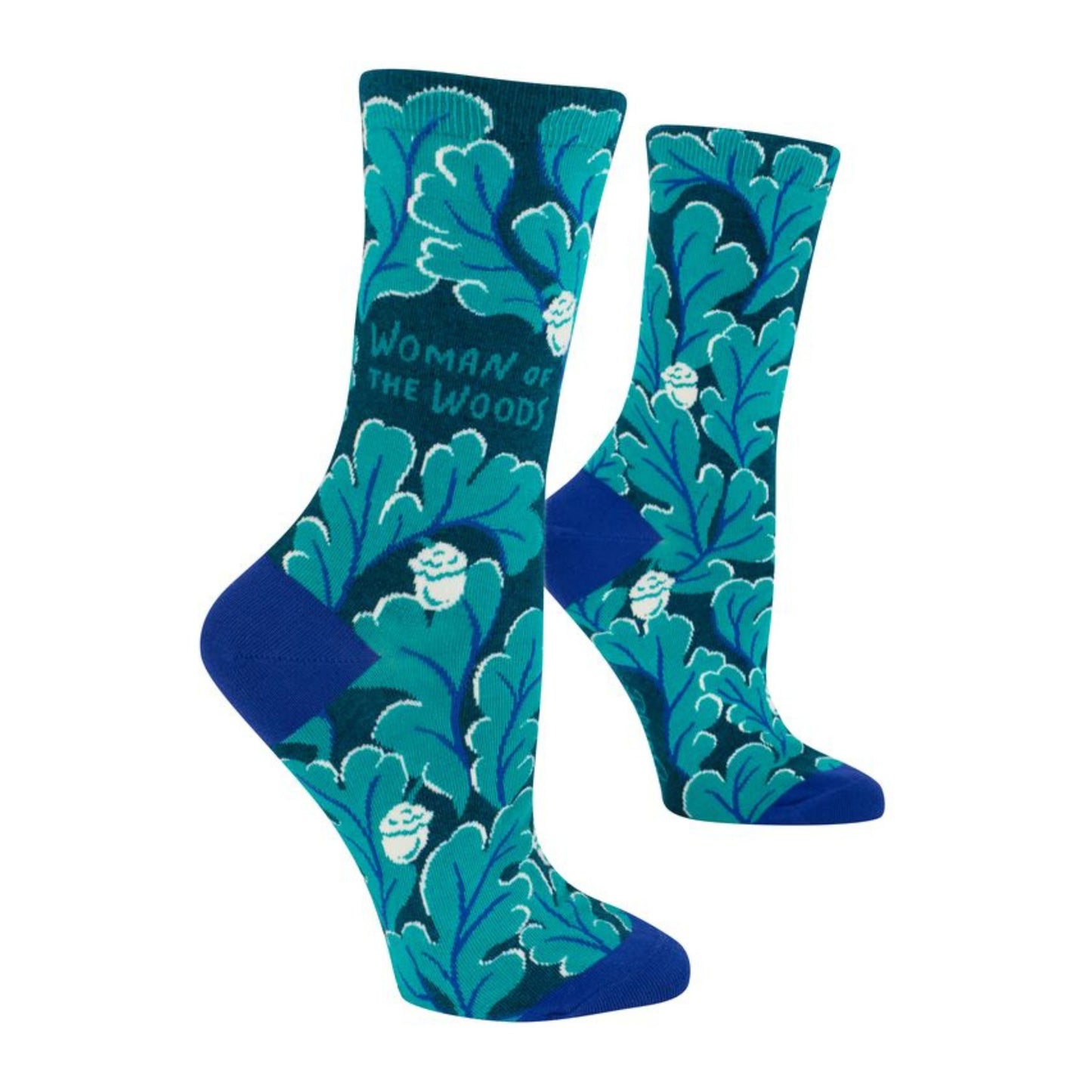 Woman Of The Woods Women's Crew Socks | Novelty Funny Socks | BlueQ at GetBullish