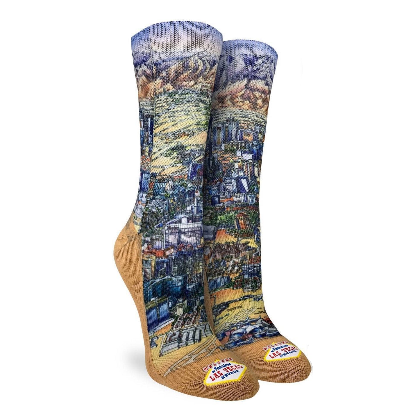 Women's Las Vegas Socks | Colorful Vegas Skyline Crew Socks