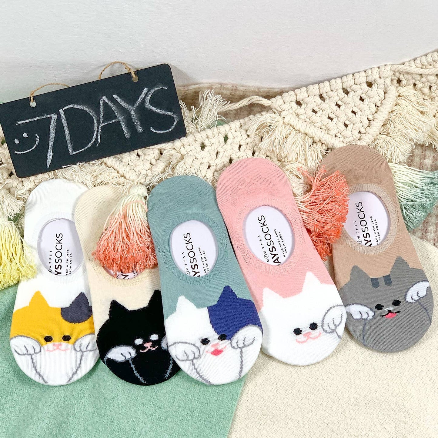 Women's No Show Cat Socks | Soft, Breathable & Durable Low Cut Socks