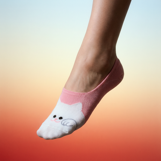 Women's No Show Cat Socks | Soft, Breathable & Durable Low Cut Socks
