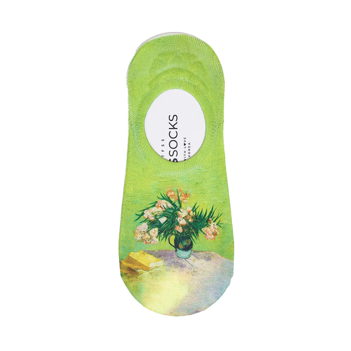 Women's No Show Famous Painting Printing Socks| Art-Inspired Cotton Blend Comfort