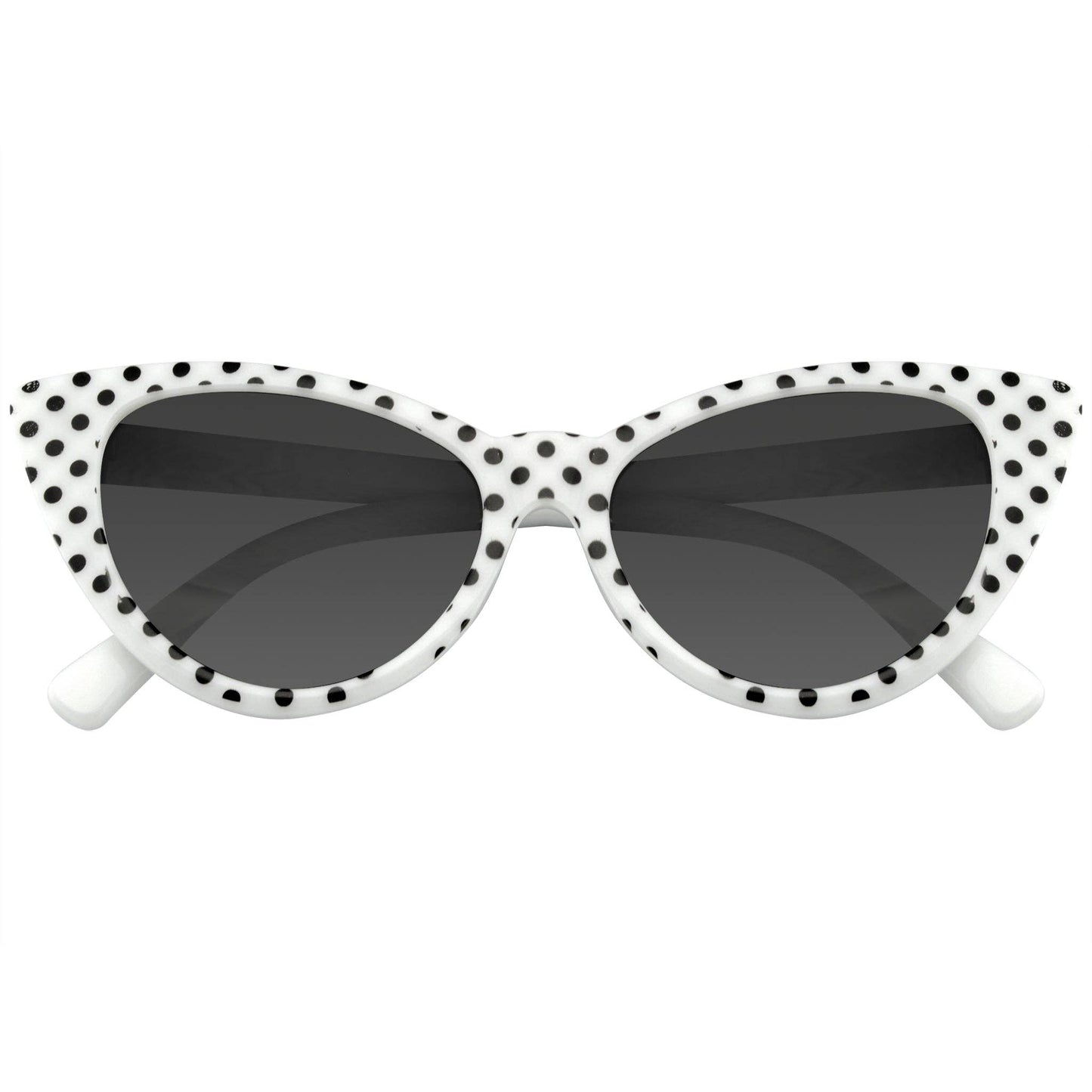 Women's Retro Rockabilly Polka Dot Cat Eye Sunglasses
