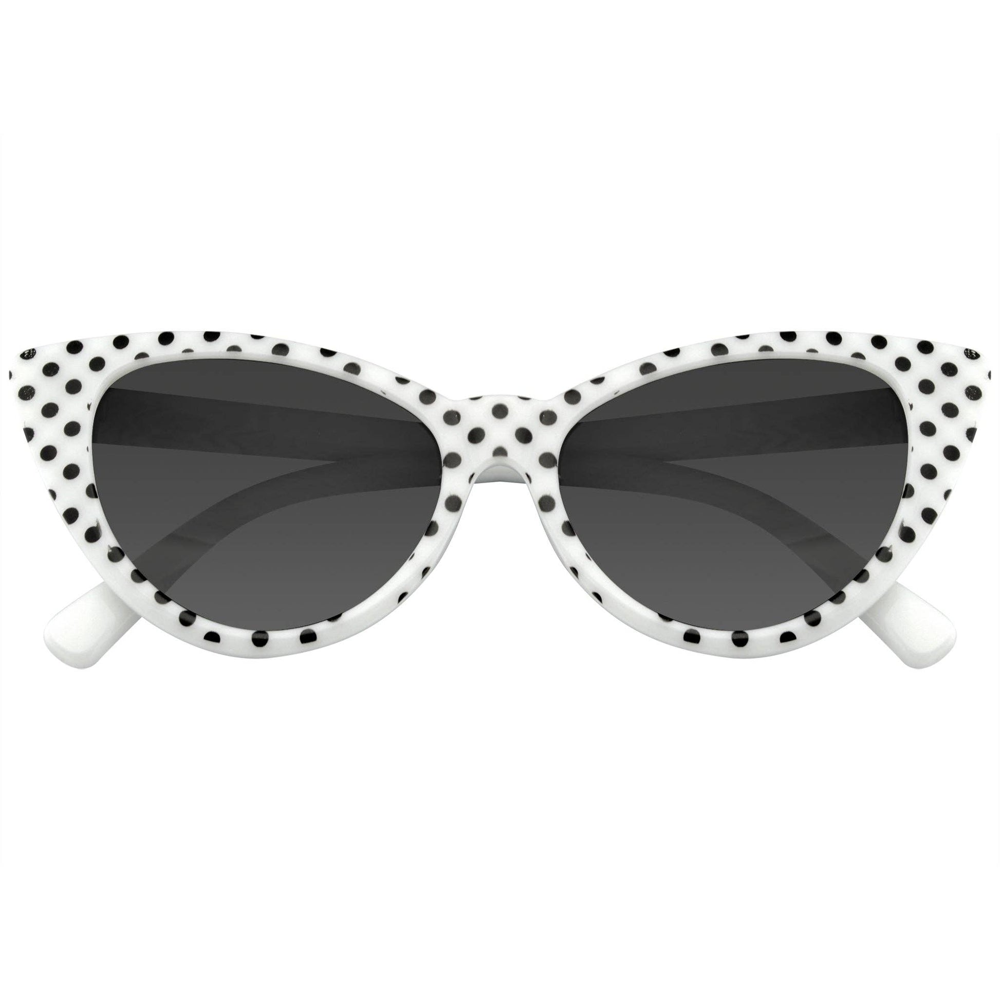 Women's Retro Rockabilly Polka Dot Cat Eye Sunglasses