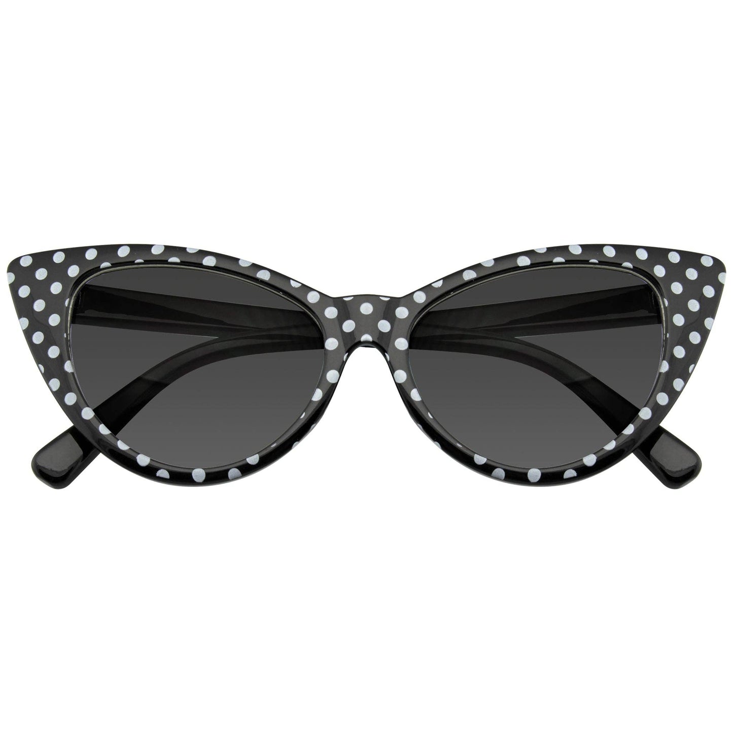 Women's Retro Rockabilly Polka Dot Cat Eye Sunglasses