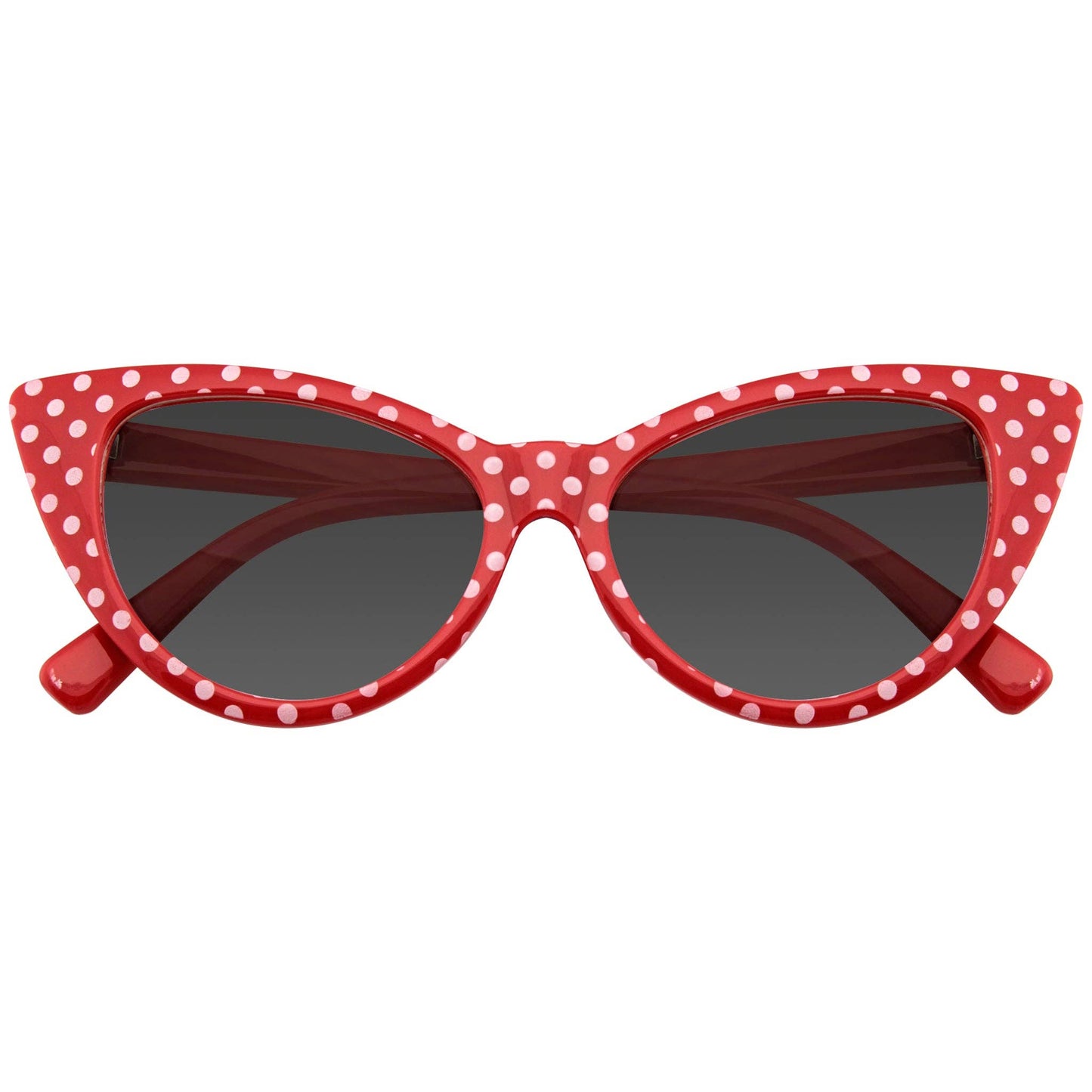 Women's Retro Rockabilly Polka Dot Cat Eye Sunglasses