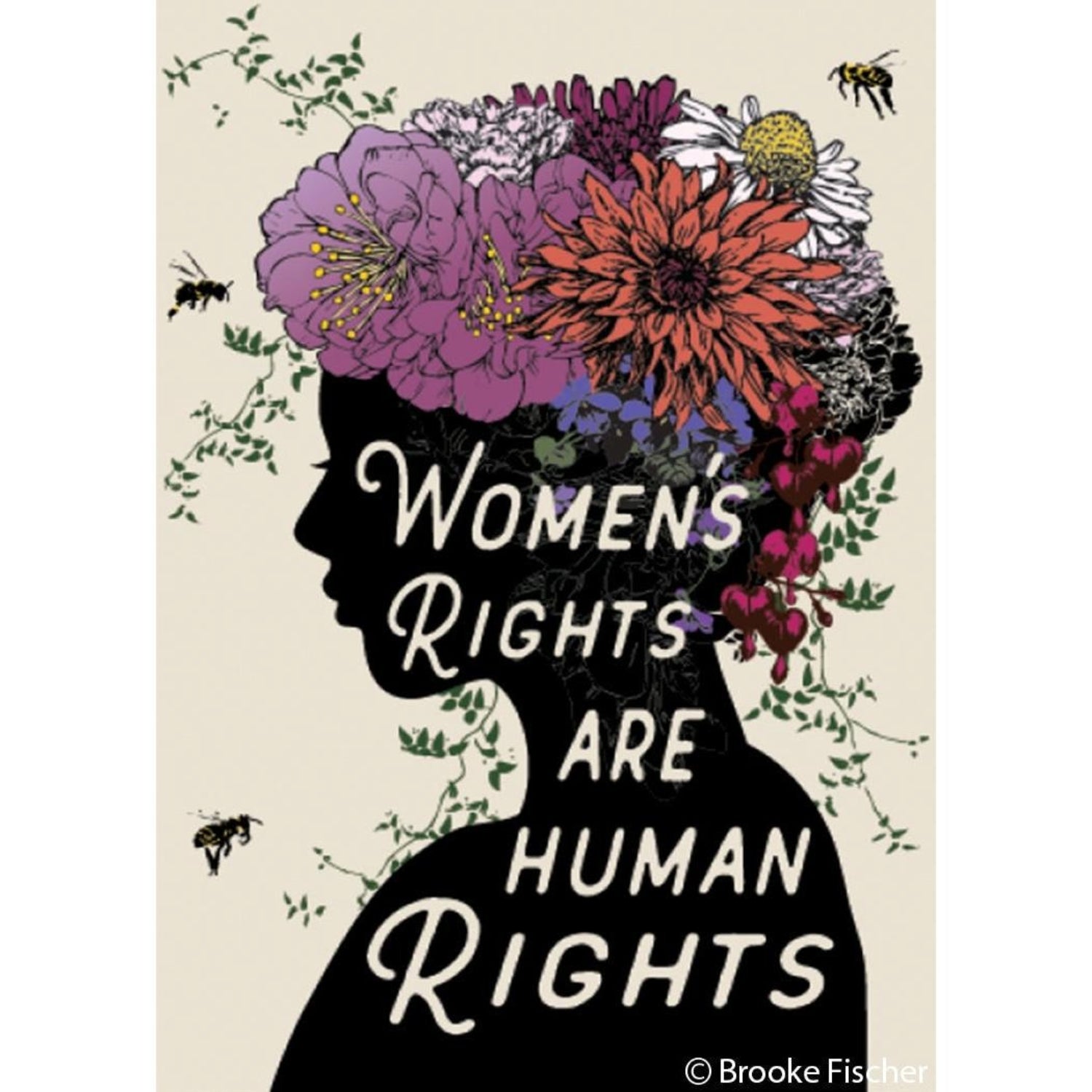 Women's Rights Are Human Rights Magnet | 3" x 2"-Ephemera-The Bullish Store