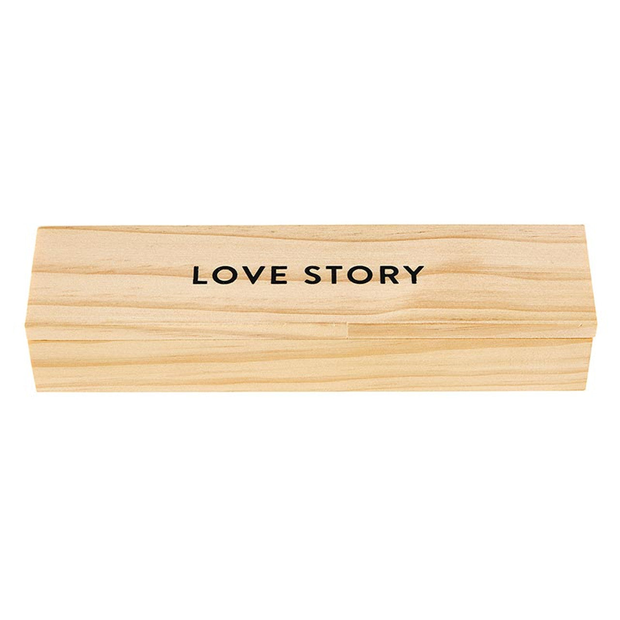 Wood Box with Gem Pen Set | Refillable Ballpoint in Pinewood Gift Box