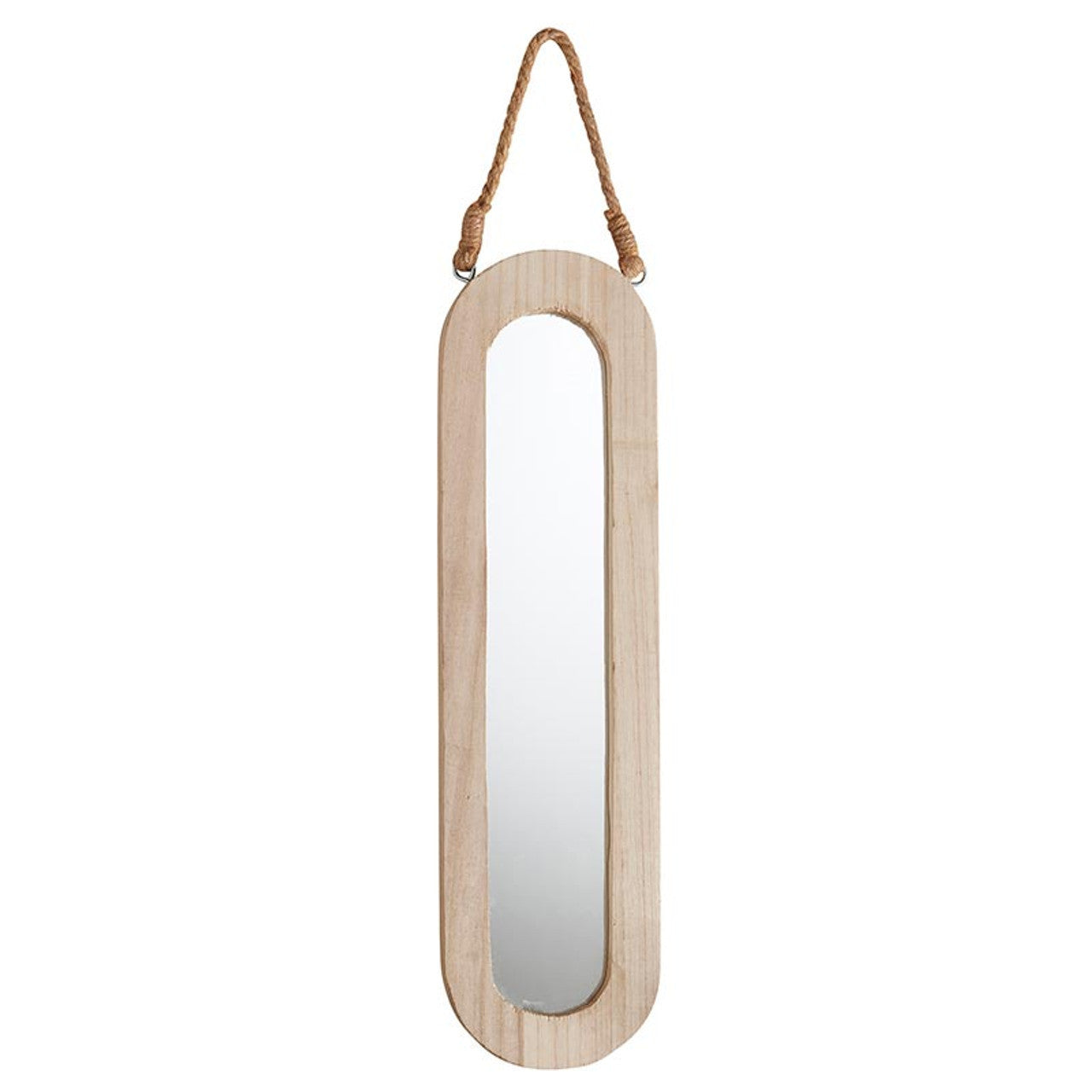 Wooden Oval Hanging Mirror | Minimalist Wall Mirror