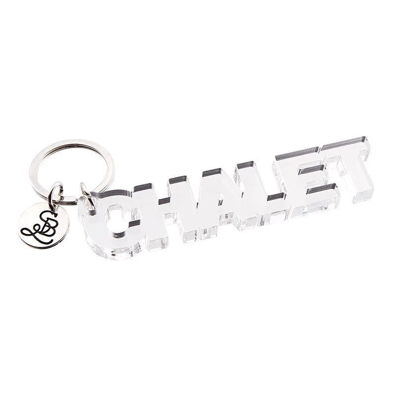 Chalet Acrylic Word Keychain | Stylish & Giftable Key Accessory