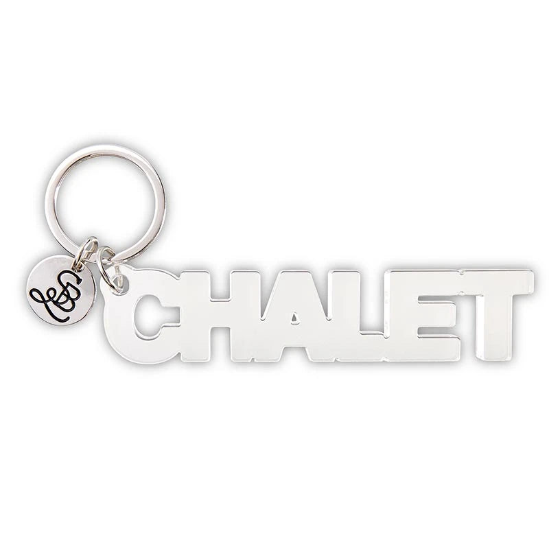 Chalet Acrylic Word Keychain | Stylish & Giftable Key Accessory