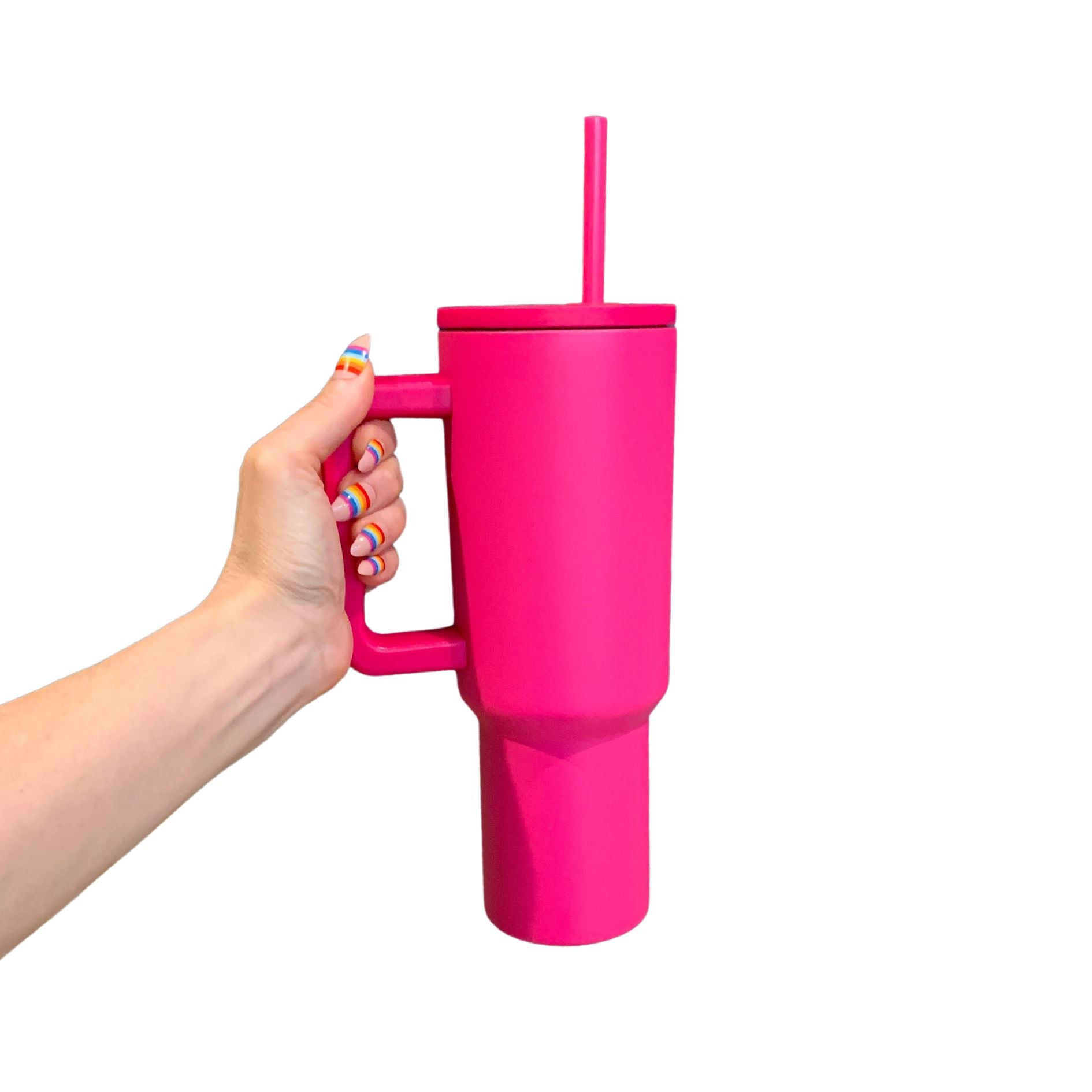 World’s Best Cup: The GetBullish Monocolor Sticker Tumbler 40 Oz Handle Travel Mug - Choose Your Own Sticker Pack