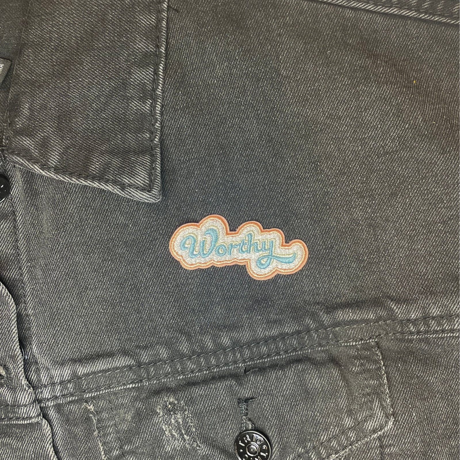 Worthy Embroidered Iron-On Patch | Heat-seal Patches Accessories