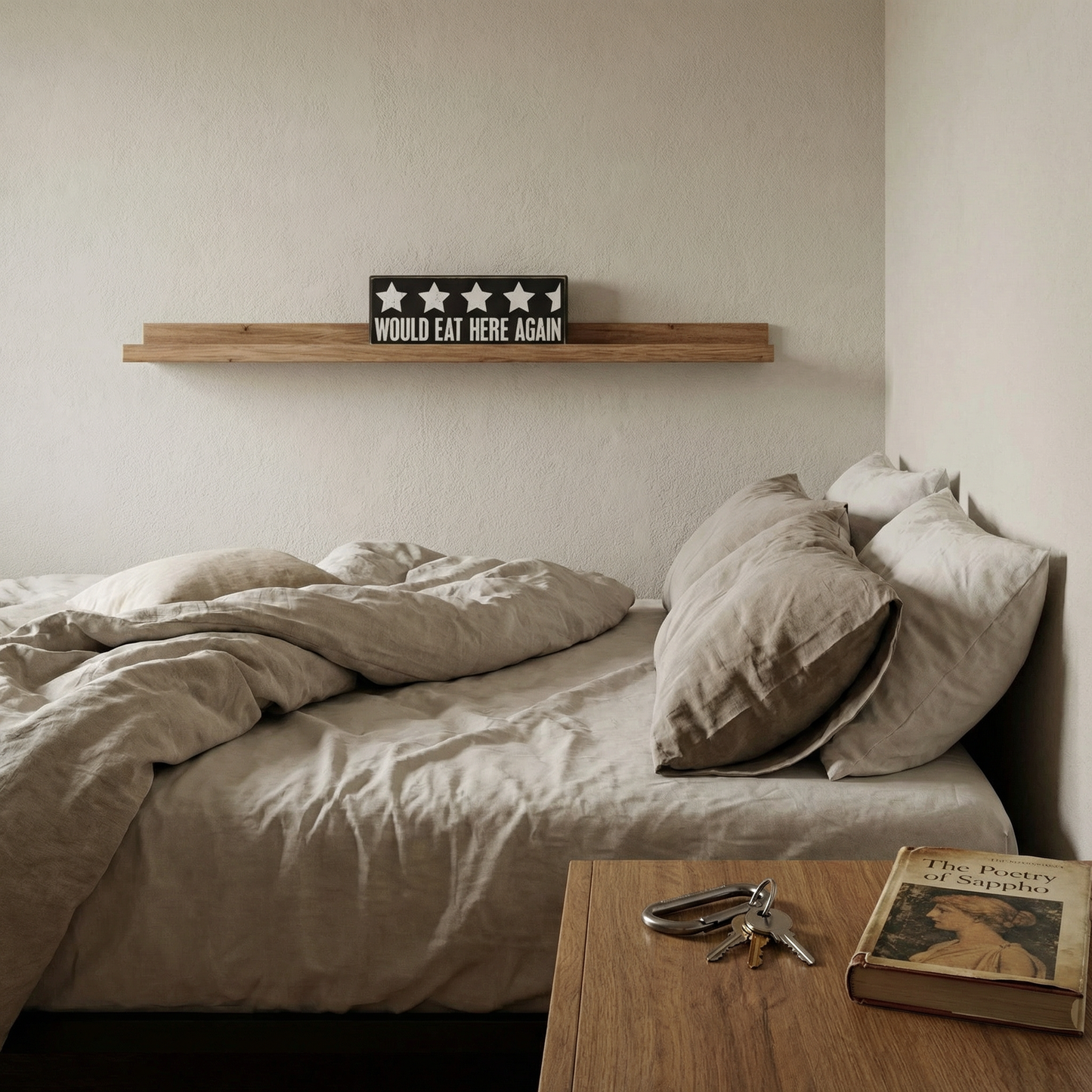 Would Eat Here Again 4.5 Stars Wooden Box Sign | 9" x 3.25"