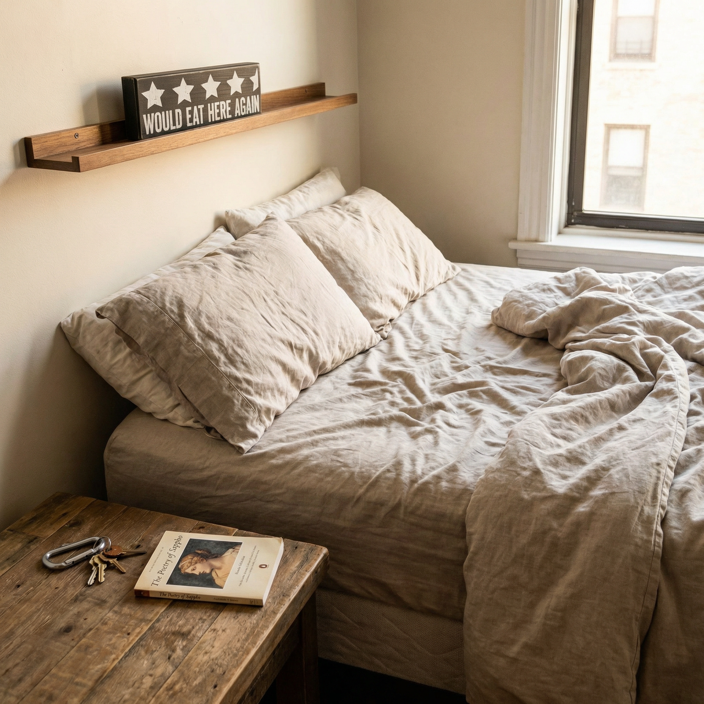 Would Eat Here Again 4.5 Stars Wooden Box Sign | 9" x 3.25"