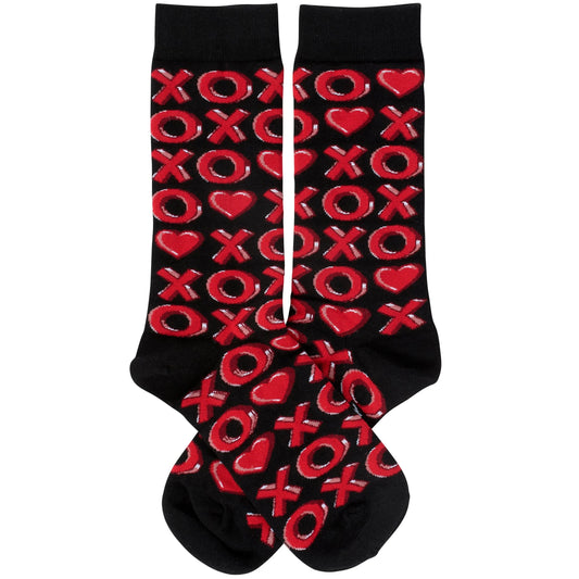 XOXO Love Socks | Cute Heart Pattern Novelty Crew Socks