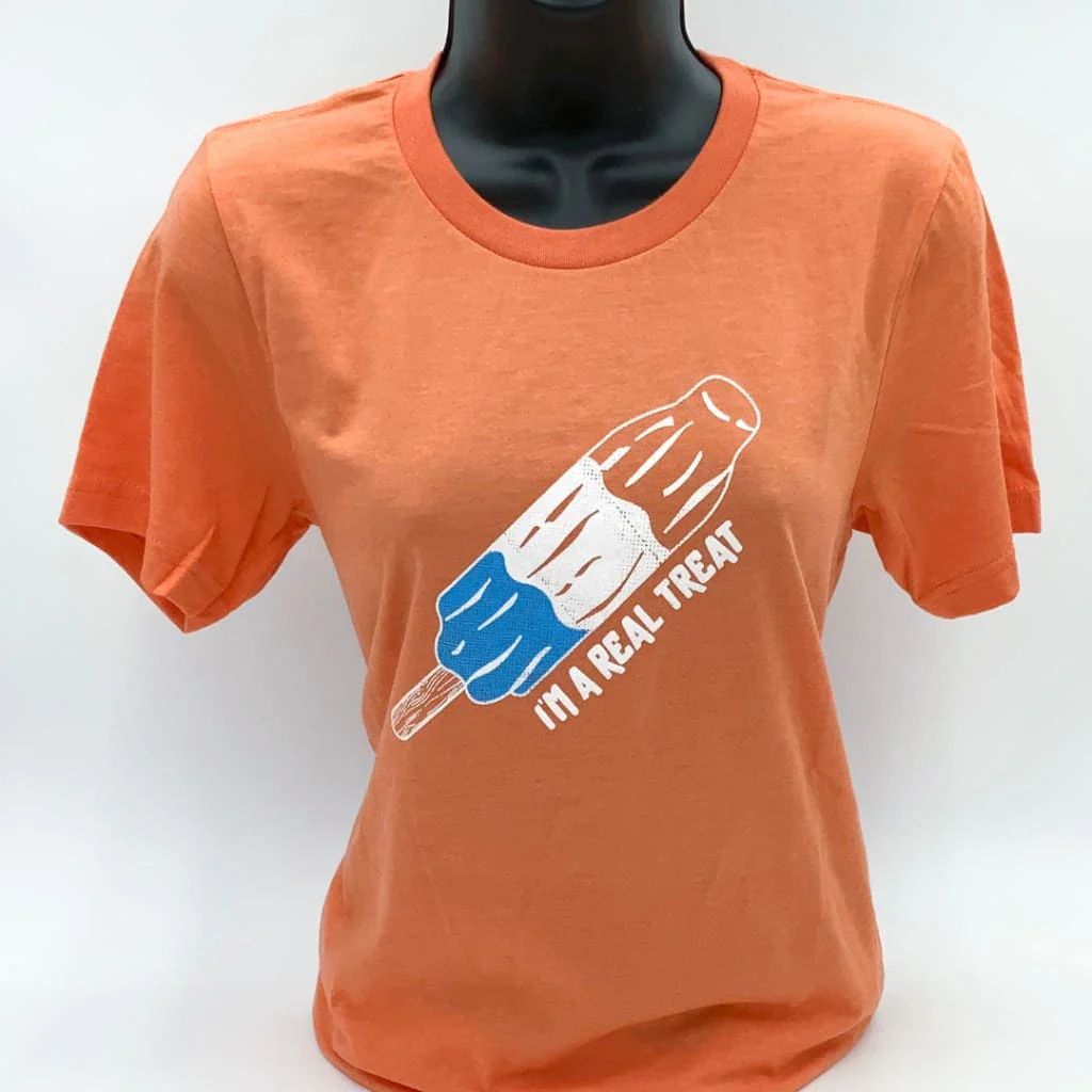 XS-3X I'm a Real Treat Popsicle Unisex T-shirt in Heather Orange Size Small-3XL