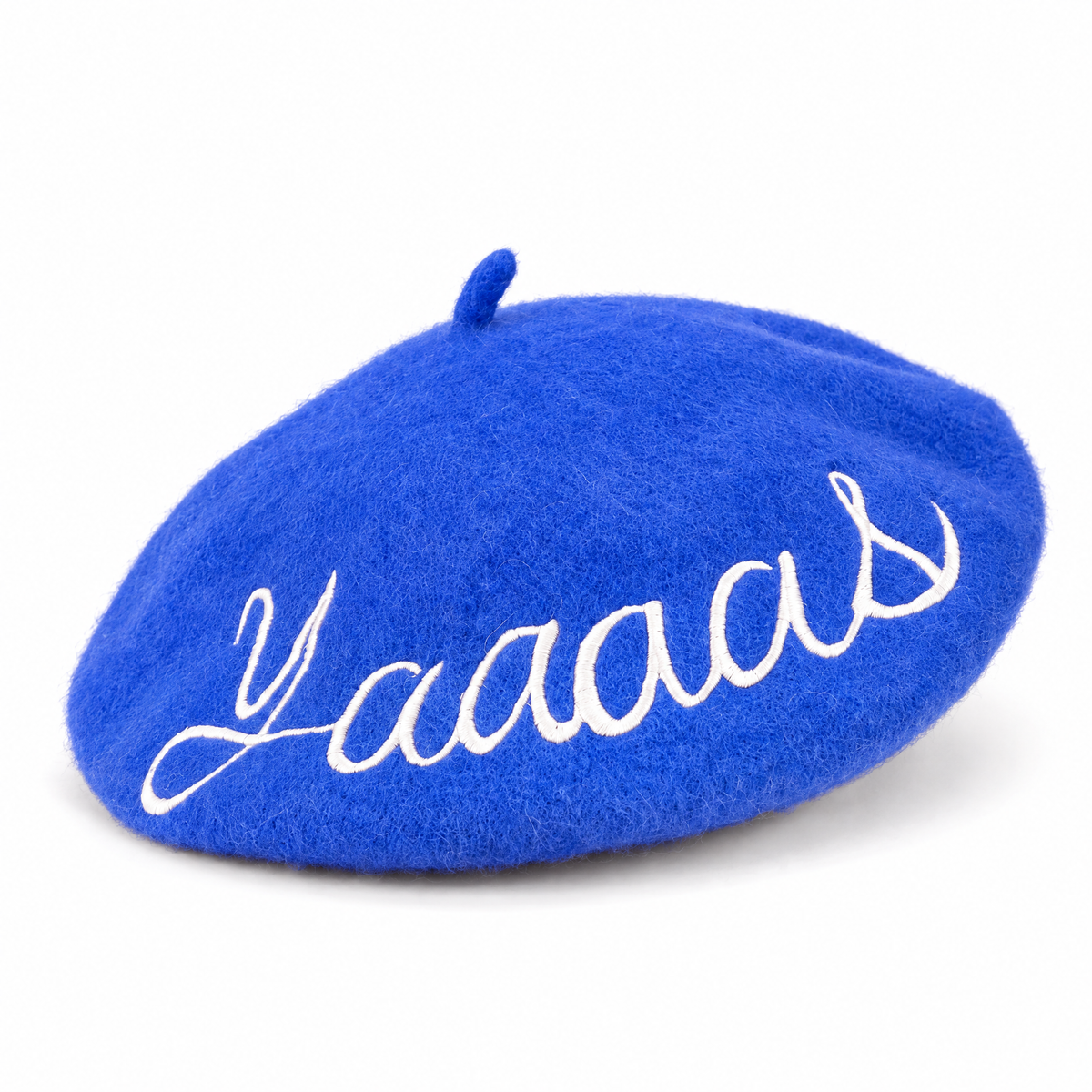 Yaaaas Embroidered Beret in Blue-Bewaltz-The Bullish Store