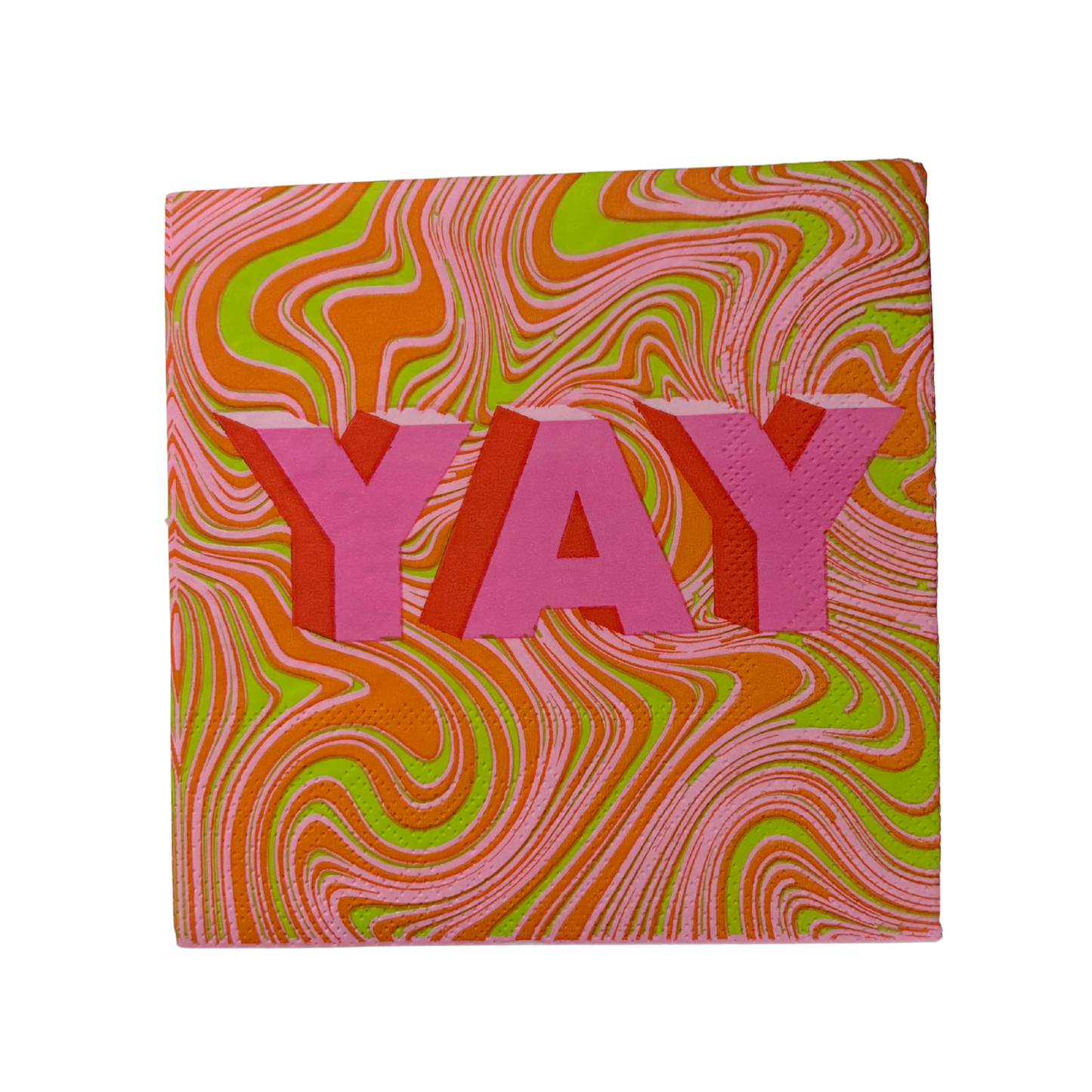 Yay Swirl Beverage Napkins | Party Cocktail Paper Napkin | 5"