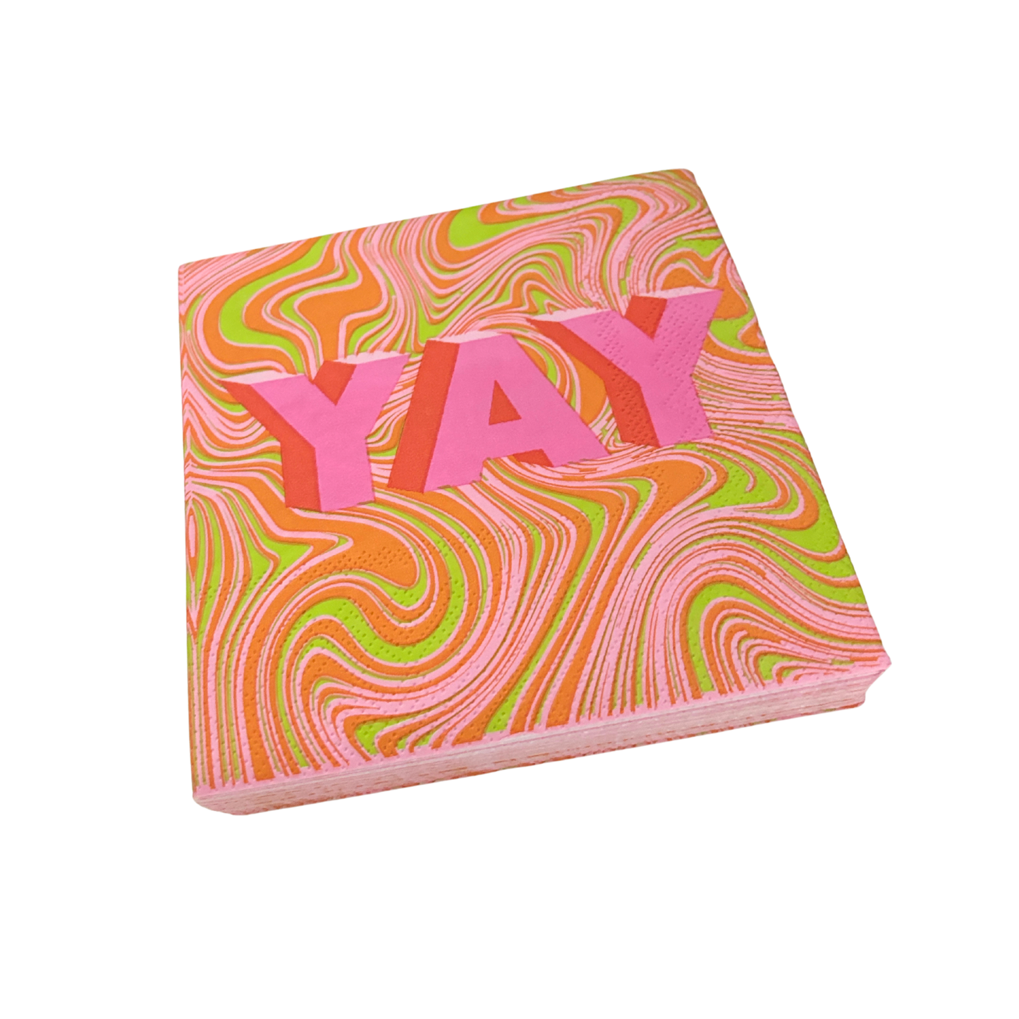 Yay Swirl Beverage Napkins | Party Cocktail Paper Napkin | 5"