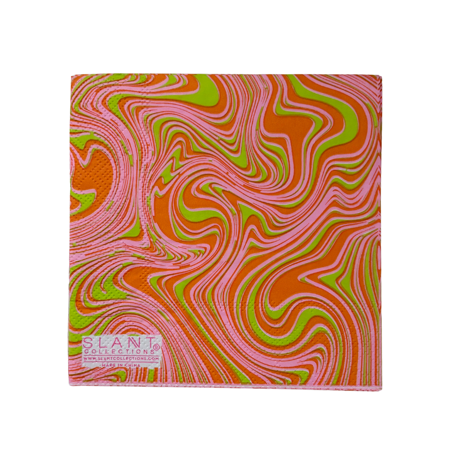 Yay Swirl Beverage Napkins | Party Cocktail Paper Napkin | 5"