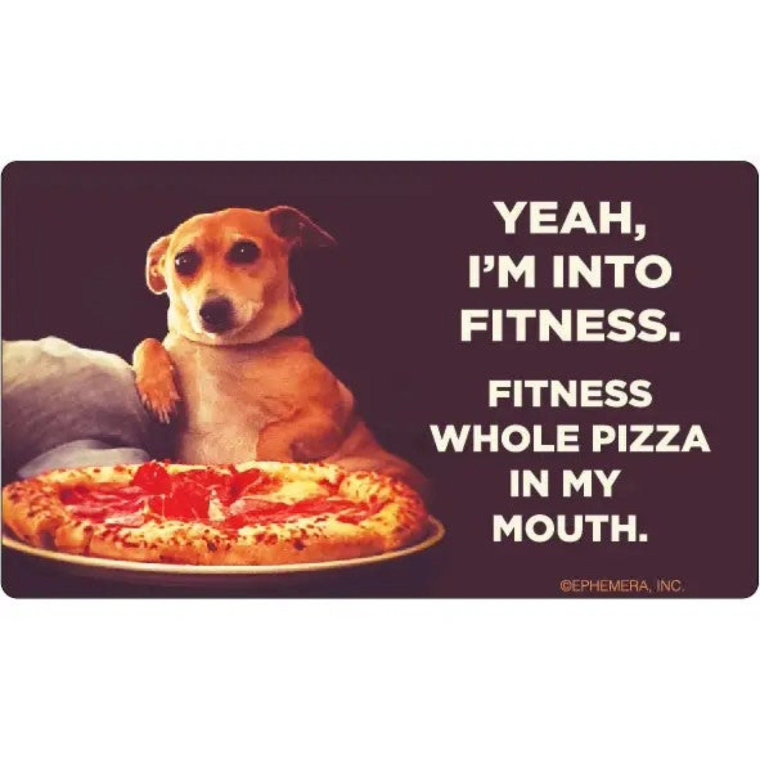 Yeah, I'm Into Fitness Vinyl Sticker | Rectangular Large Size Decal | 6" x 3.4"-Ephemera-The Bullish Store