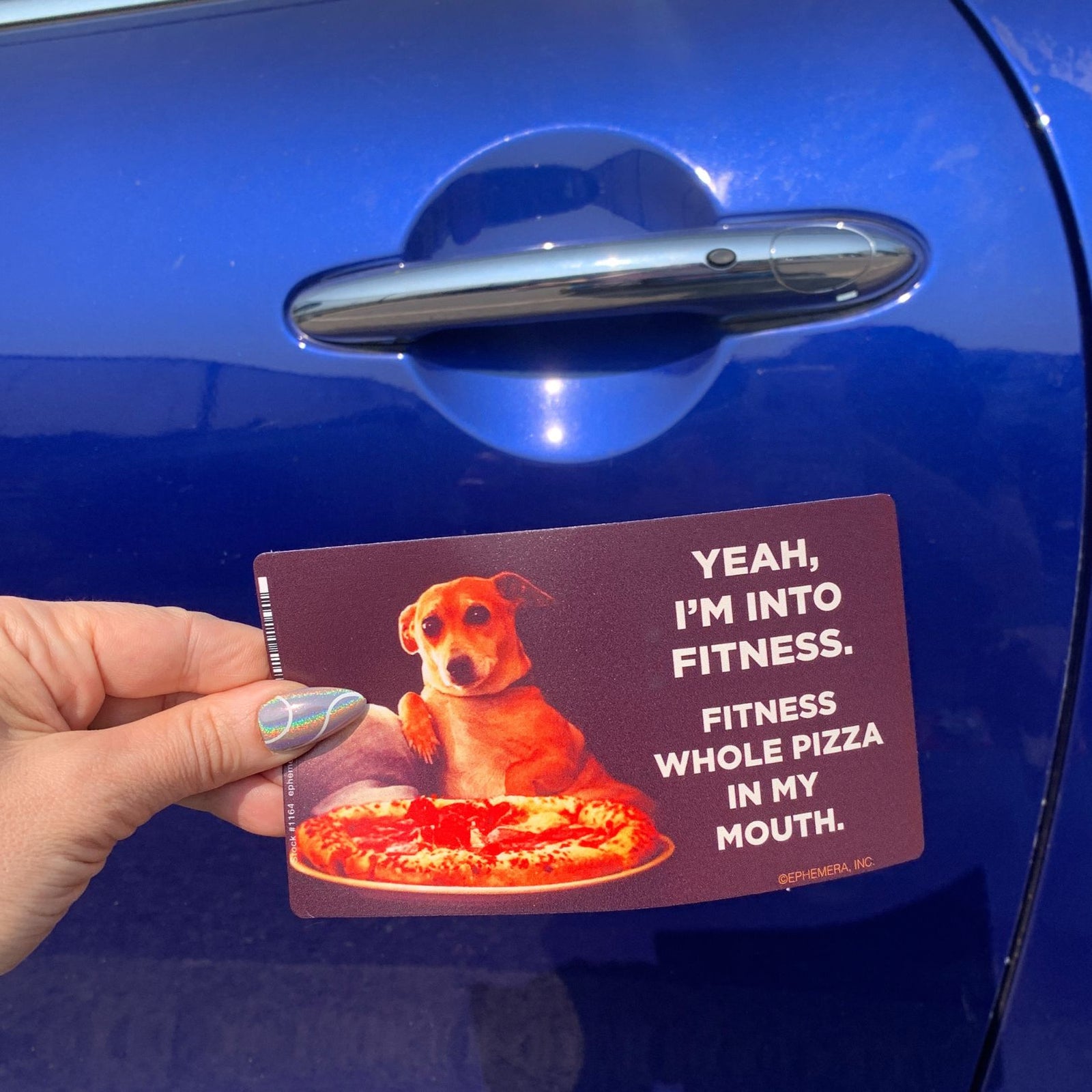 Yeah, I'm Into Fitness Vinyl Sticker | Rectangular Large Size Decal | 6" x 3.4"