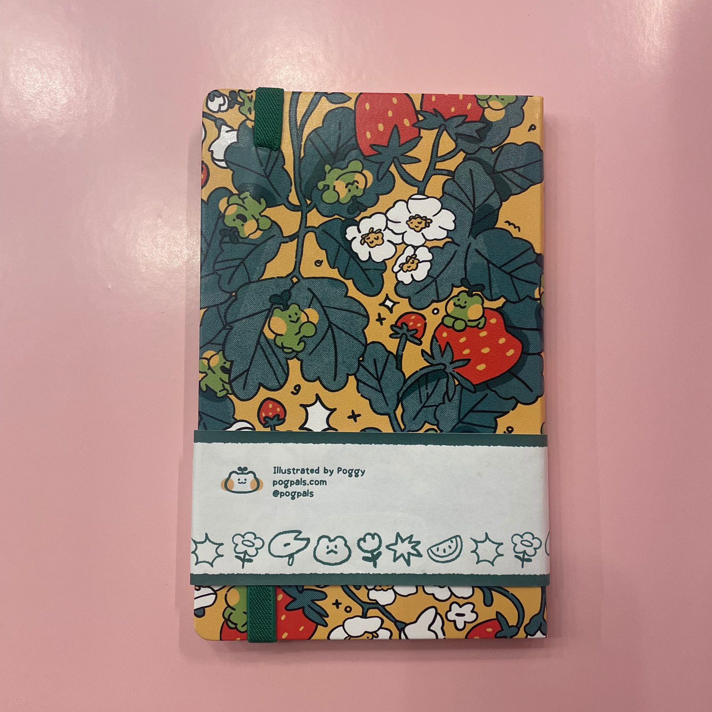 Yellow Strawberry Notebook ✿ Dot Grid A5