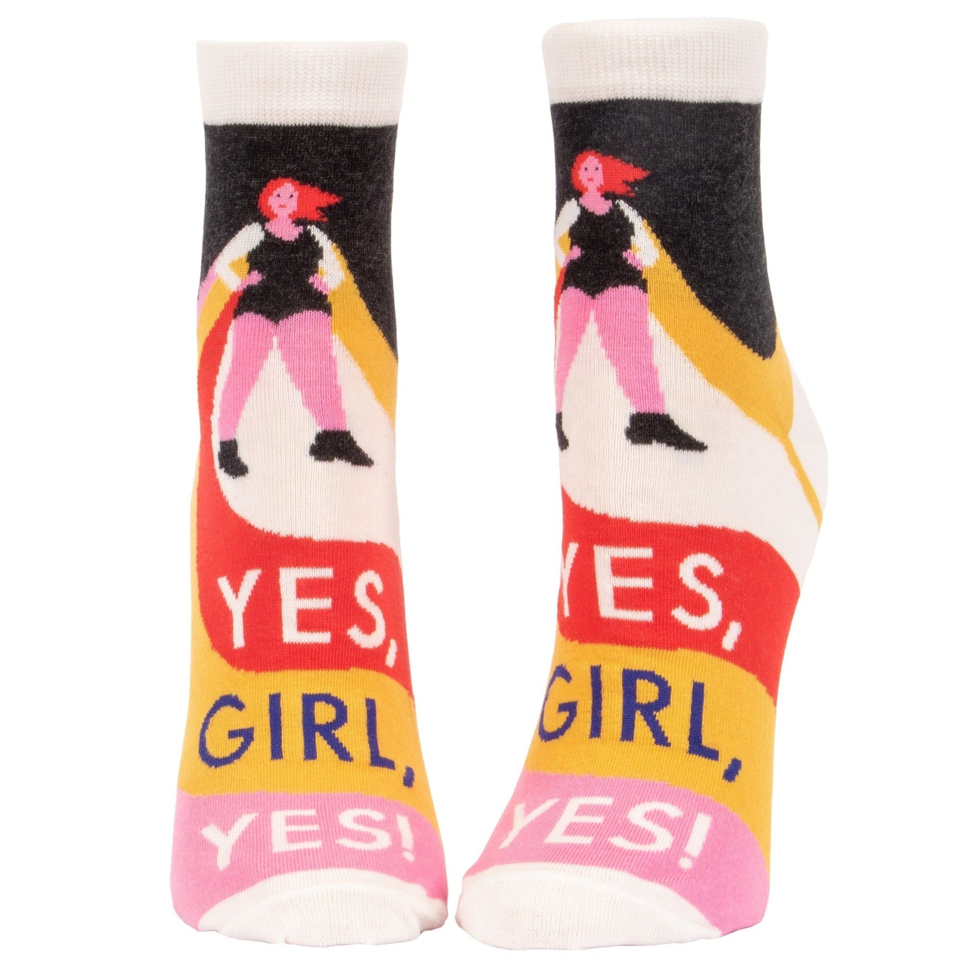 Yes, Girl, Yes Women's Ankle Socks | BlueQ at GetBullish