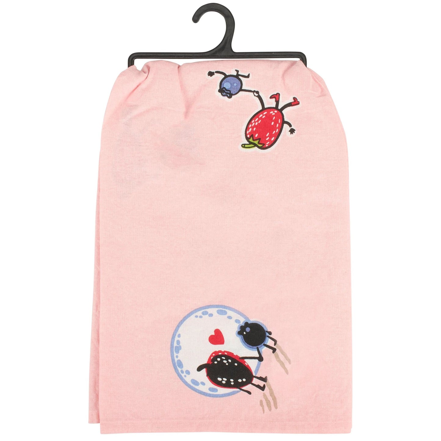 You Are Berry Special Kitchen Towel | Pink Strawberry & Blueberry Cotton Towel | 28” x 28”