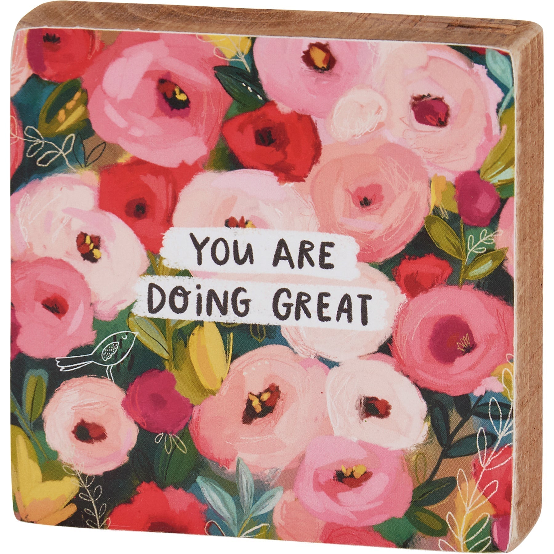 You Are Doing Great Square Inspo Block Sign | Inspirational Quote | 4" x 4"