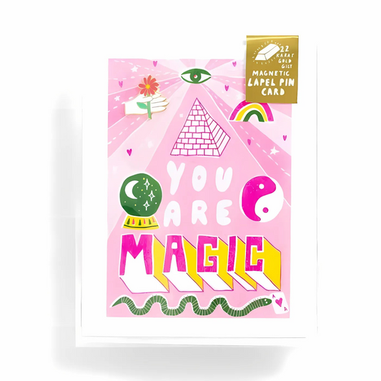 You Are Magic Enamel Pin on Greeting Card Set