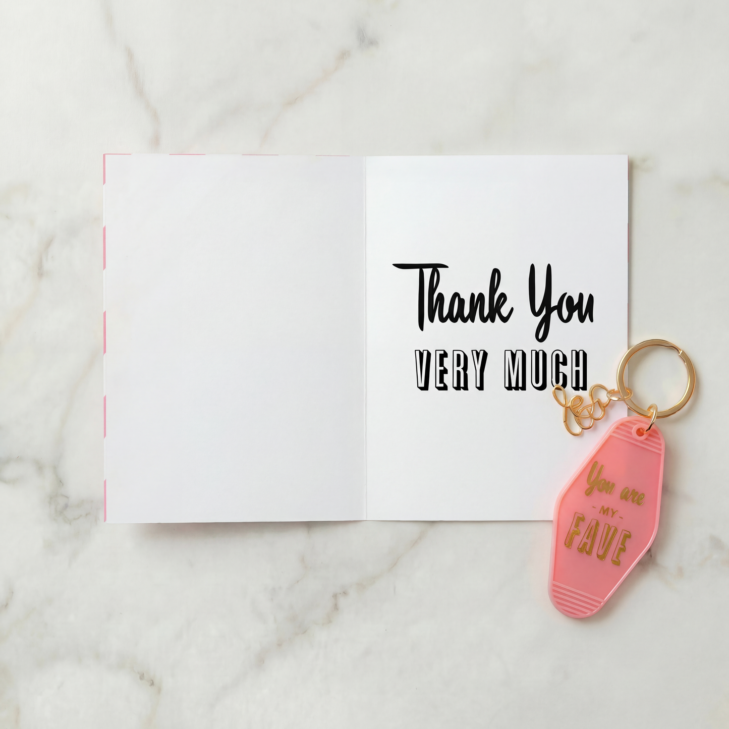 You Are My Fave Motel Style Keychain Card with Gift | Gift for Her