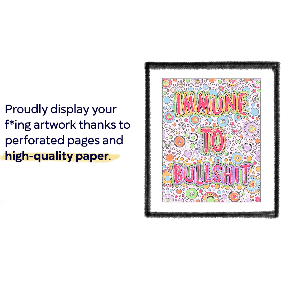 You Are a F-cking Rock Star Adult Coloring Book | Funny Motivational Swear Word Coloring Book