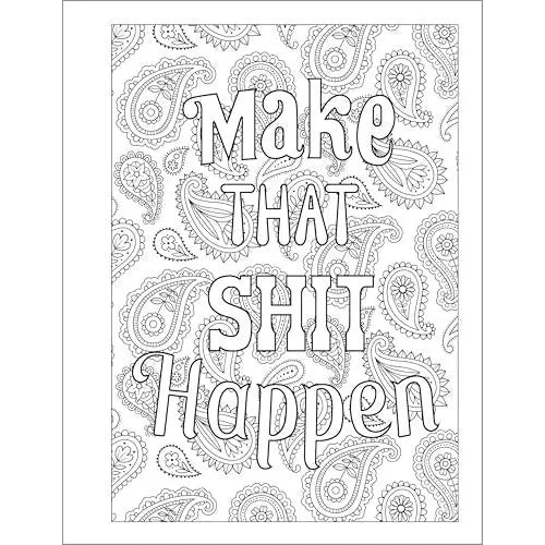 You Are a F-cking Rock Star Adult Coloring Book | Funny Motivational Swear Word Coloring Book