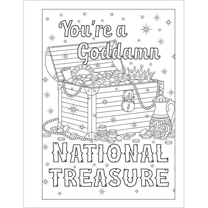 You Are a F-cking Rock Star Adult Coloring Book | Funny Motivational Swear Word Coloring Book