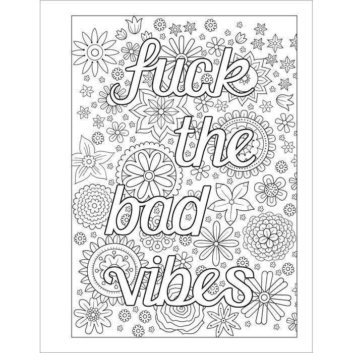 You Are a F-cking Rock Star Adult Coloring Book | Funny Motivational Swear Word Coloring Book