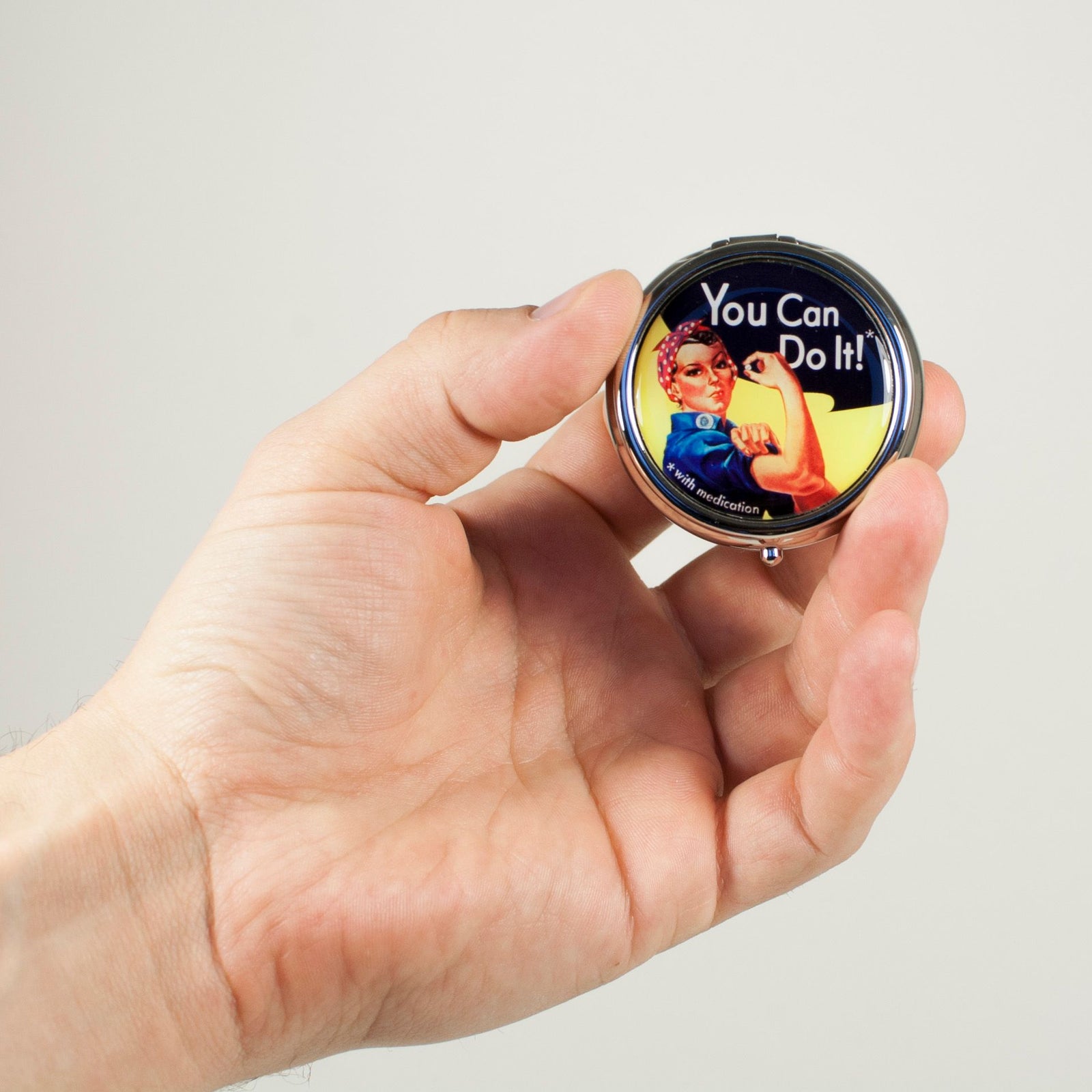 You Can Do It! Rosie the Riveter Pill Box | Two Compartments Pill Organizer