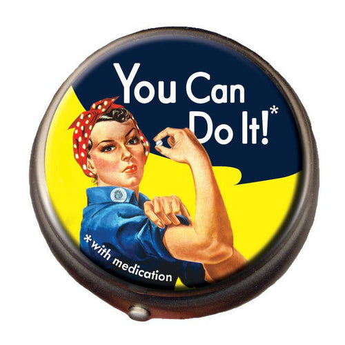 You Can Do It! Rosie the Riveter Pill Box | Two Compartments Pill Organizer