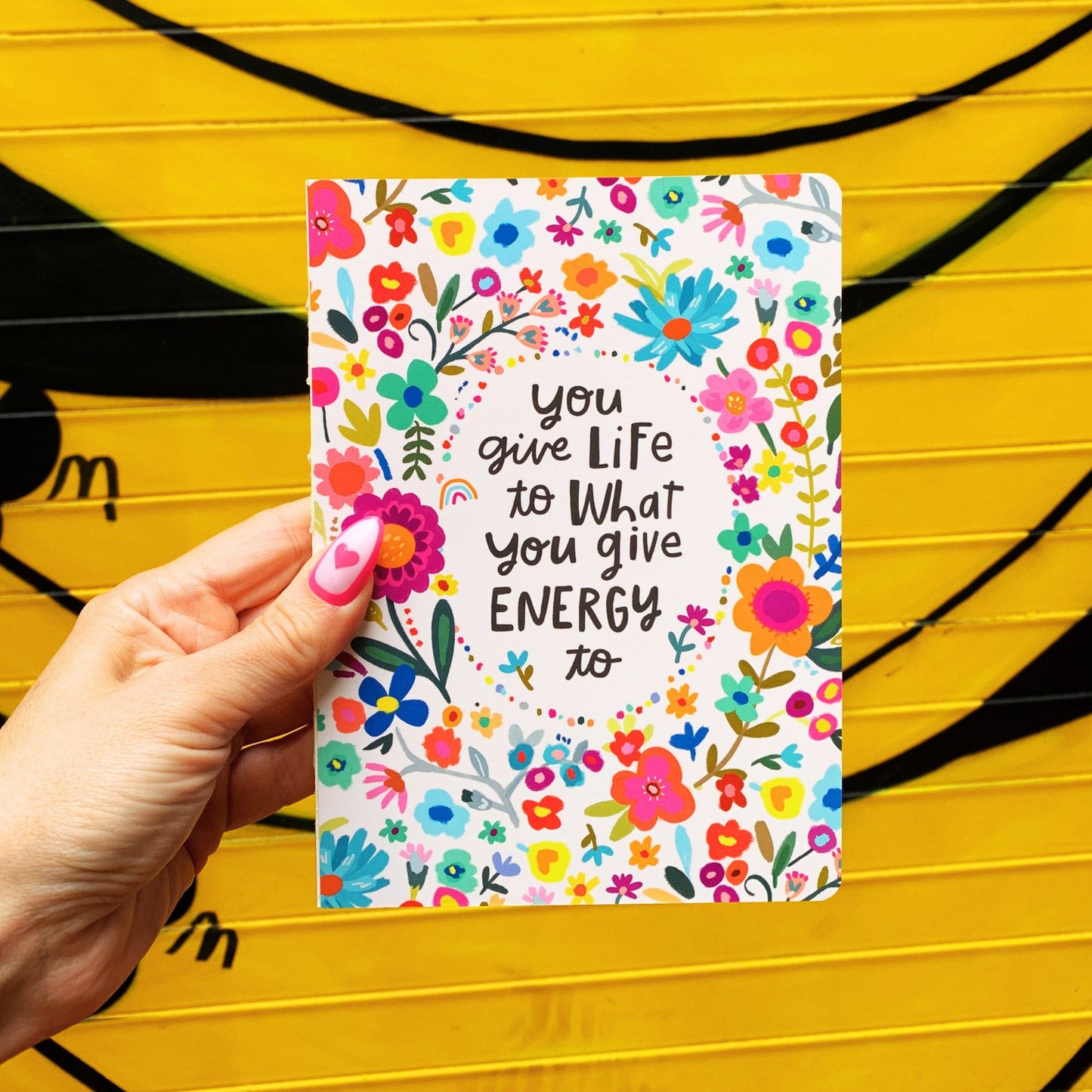 You Give Life To What You Give Journal | Double-Sided Floral Designs Notebook