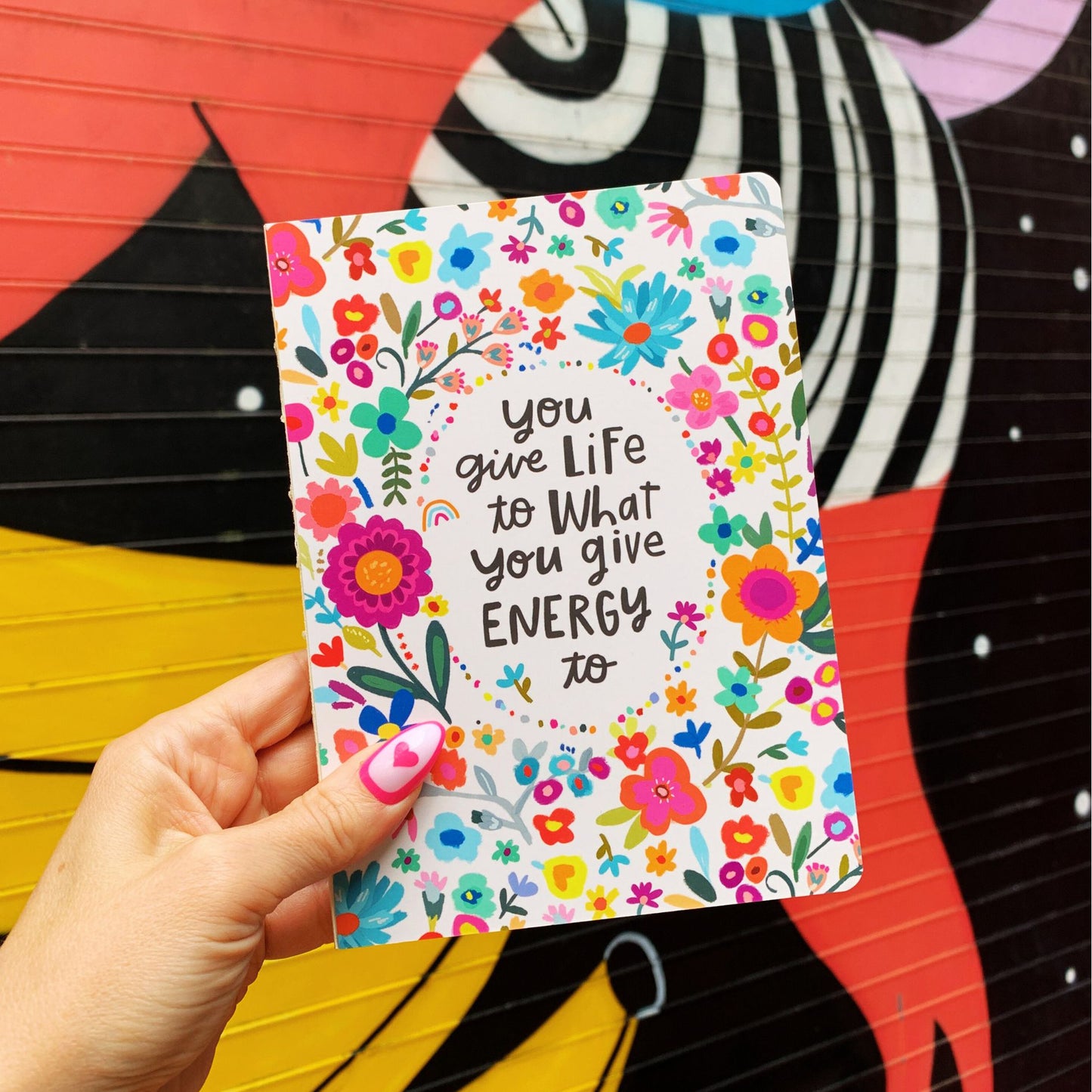 You Give Life To What You Give Journal | Double-Sided Floral Designs Notebook