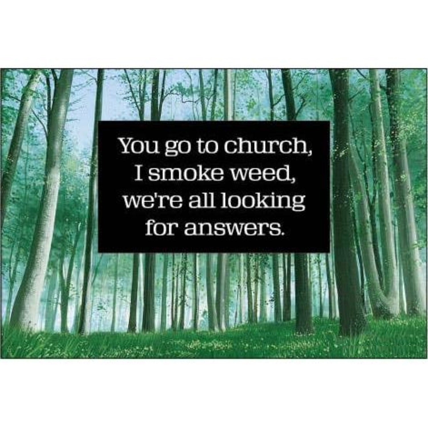 You Go to Church I Smoke Weed Magnet | Funny Sarcastic Refrigerator Quote Magnet-Ephemera-The Bullish Store