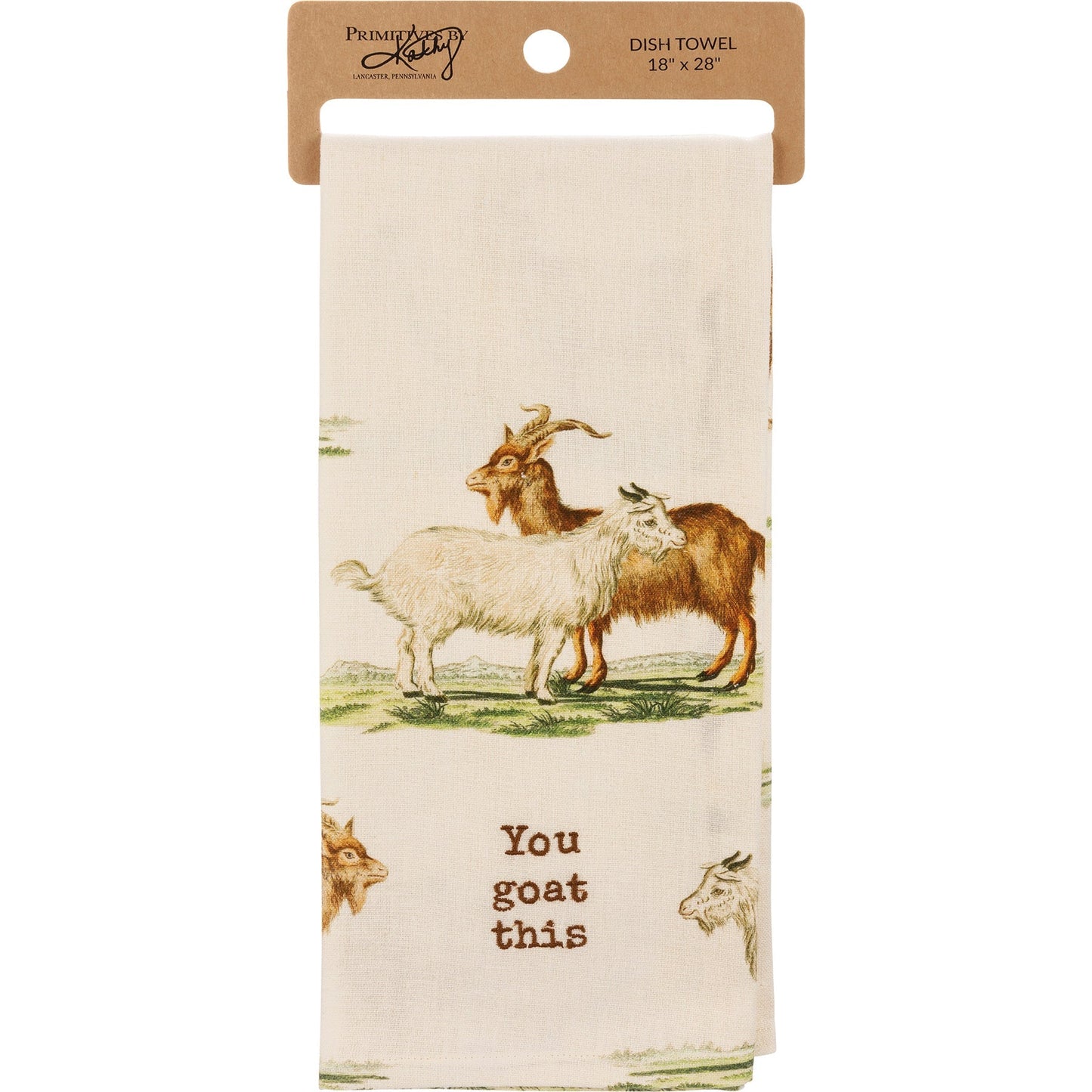 You Goat This Dish Cloth Towel | Cotten Linen Novelty Tea Towel | Cute Kitchen Hand Towel | 18" x 28"