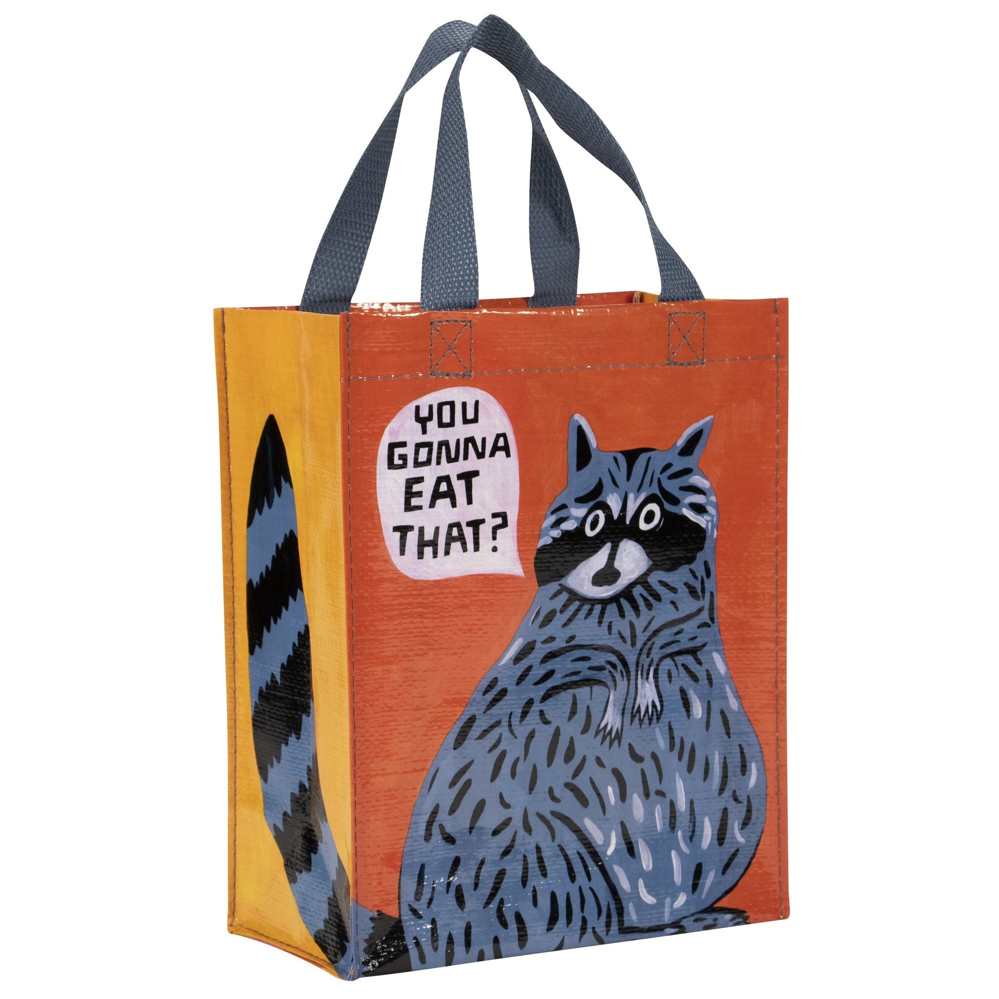 You Gonna Eat That? Raccoon Handy Tote | Reusable Lunch Gift Bag | 10" x 8.5" | BlueQ at GetBullish