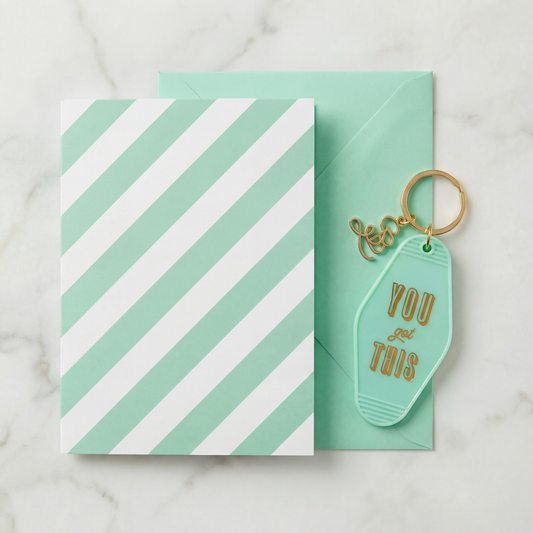 You Got This Motel Style Keychain with Greeting Card | Gift for Her