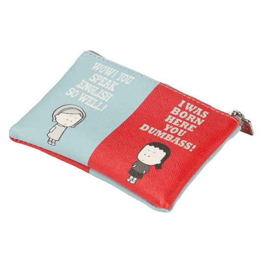 You Speak English So Well Coin Bag | Recycled Material Coin Purse Wallet | 3.5" x 5"