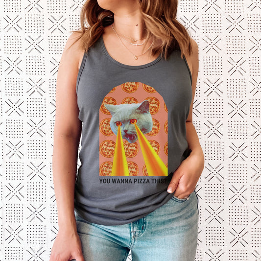 You Wanna Pizza This Cat Women's Ideal Racerback Tank