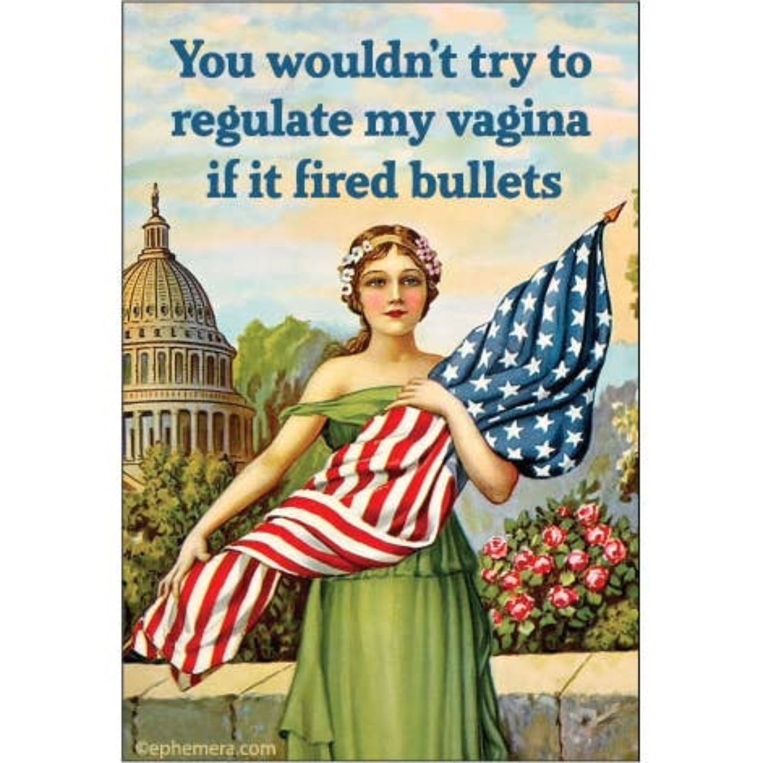 You Wouldn't Try to Regulate My Vagina Magnet-Ephemera-The Bullish Store