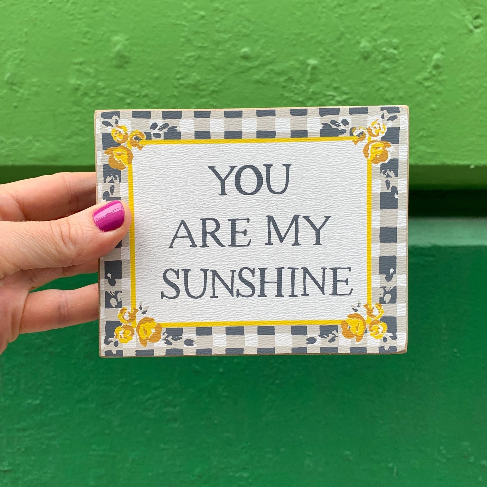 You are My Sunshine Watercolor Box Sign | Wooden Sign Decor Display | 5" x 4"
