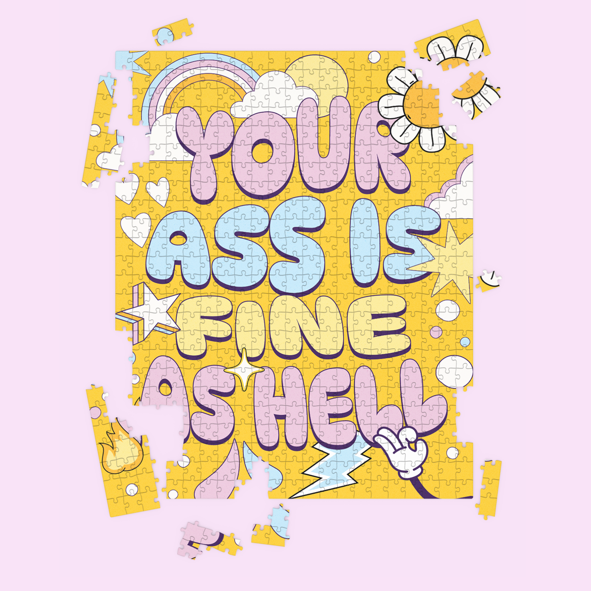 Your Ass Is Fine as Hell 500-Piece Jigsaw Puzzle-Fun Club-The Bullish Store